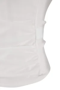 TRENDYOLMİLLA Ecru Fitted Double breasted Sleeveless Shirred Scuba Crepe Knitting Blouse - Image 6