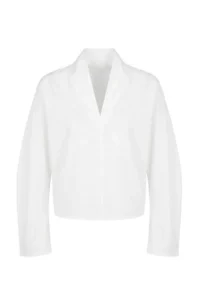 TRENDYOLMİLLA Trendyolmilla Wardrobe Essentials – White V-neck Weaving Blouse | - Image 5