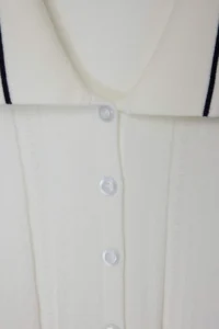 TRENDYOLMİLLA Ecru Polo Shirt Collar buttoned Short Sleeve Knitwear Blouse - Image 7