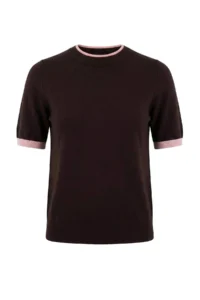 TRENDYOLMİLLA Wardrobe Essentials Brown Color Bloklu Crew Neck Knitwear Blouse - Image 5