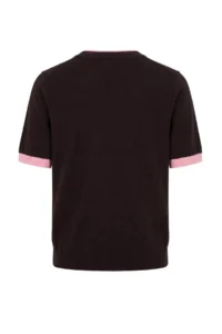 TRENDYOLMİLLA Wardrobe Essentials Brown Color Bloklu Crew Neck Knitwear Blouse - Image 6