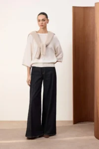 TRENDYOLMİLLA Wardrobe Essentials Ecru Crew Neck Knitwear Blouse - Image 2