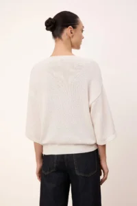 TRENDYOLMİLLA Wardrobe Essentials Ecru Crew Neck Knitwear Blouse - Image 5