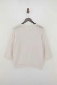 TRENDYOLMİLLA Wardrobe Essentials Ecru Crew Neck Knitwear Blouse - Image 7