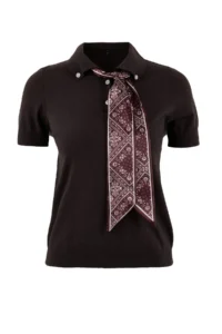 TRENDYOLMİLLA Brown Scarf Detailed Premium Yarn/ Special Yarn Knitwear Blouse - Image 6