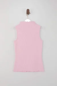 TRENDYOLMİLLA Wardrobe Essentials-Light Pink Fitted buttoned with flywheel/Frilly Flexible Knitting Blouse - Image 6