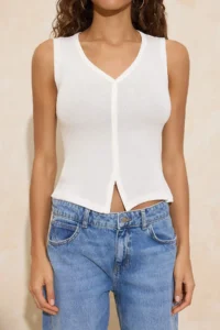 TRENDYOLMİLLA Brown 2 Sets Set Fitted V-neck buttoned Soft Knitting Blouse - Image 5