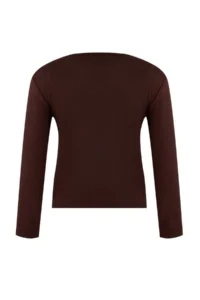 TRENDYOLMİLLA Brown 2 Sets Set Fitted V-neck buttoned Soft Knitting Blouse - Image 8