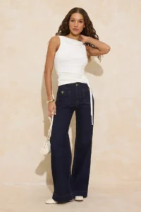TRENDYOLMİLLA Ecru Fitted/Body-Shoulder Neck with flywheel/Frilly Soft Knitting Blouse - Image 2