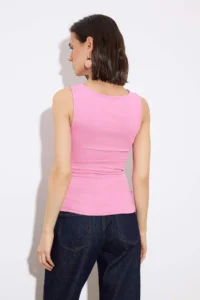 TRENDYOLMİLLA Dusty Rose Fitted Off-Shoulder Neck with flywheel/Frilly Soft Knitting Blouse - Image 4