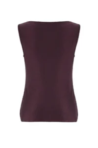 TRENDYOLMİLLA More Sustainable Plum Fitted Asymmetric Collar Accessory Detailed Modal Knitting Blouse - Image 6