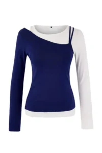 TRENDYOLMİLLA Navy Blue 2 Sets Looking Regular/Normal Pattern Long Sleeve Cotton Rib Knitting Blouse - Image 5