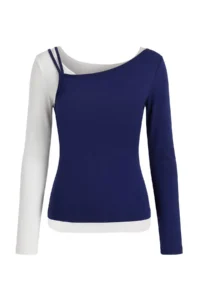 TRENDYOLMİLLA Navy Blue 2 Sets Looking Regular/Normal Pattern Long Sleeve Cotton Rib Knitting Blouse - Image 6