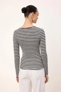 TRENDYOLMİLLA Anthracite Regular/Normal Pattern Long Sleeve Soft Knitting Blouse - Image 5