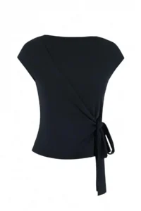 TRENDYOLMİLLA Anthracite Fitted Double breasted Boat Neck Binding Detailed Modal Knitting Blouse - Image 5