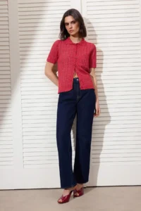 TRENDYOLMİLLA Rejection Cotton Blended buttoned Knitwear Blouse - Image 2