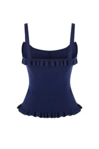 TRENDYOLMİLLA Navy Blue Cowl Neck Bodysuit hugging Crop Knitwear Thin Blouse - Image 6