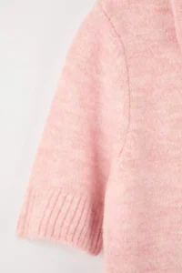 TRENDYOLMİLLA Pink Polo Shirt Collar Soft textured Stone Button Detailed Knitwear Blouse - Image 7