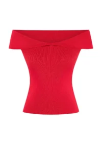 TRENDYOLMİLLA Rejection Carmen Collar Bodysuit hugging Knitwear Thin Blouse