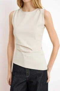 TRENDYOLMİLLA Stone Fitted Sleeveless Paper Touch Knitting Blouse - Image 3
