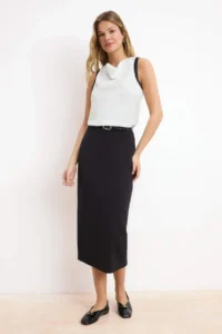 TRENDYOLMİLLA White Off-Shoulder Neck Satin Chic Weaving Blouse - Image 2