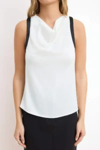 TRENDYOLMİLLA White Off-Shoulder Neck Satin Chic Weaving Blouse - Image 3