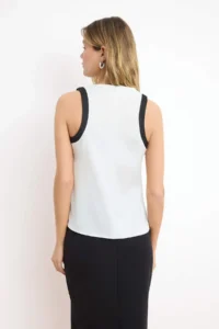 TRENDYOLMİLLA White Off-Shoulder Neck Satin Chic Weaving Blouse - Image 4