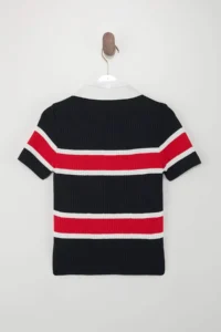 TRENDYOLMİLLA Ecru Polo Shirt Collar Basic Knitwear Thin Blouse - Image 6