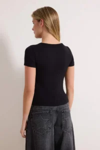 TRENDYOLMİLLA Black Fitted Soft Knitting Blouse - Image 4