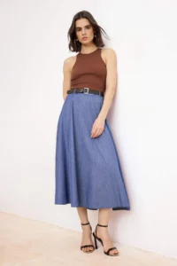 TRENDYOLMİLLA Multicolored Arched Midi Weaving Dress - Image 2