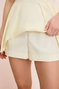 TRENDYOLMİLLA Ecru Mini Inside OF shorts Back Button Detailed Weaving Dress - Image 4