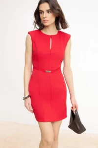 TRENDYOLMİLLA Rejection Arched Sleeveless Short / Mini Flexible Weaving Dress - Image 2