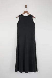TRENDYOLMİLLA Anthracite A-Cut/Life Form Sleeveless Modal Knitting Dress