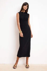 TRENDYOLMİLLA Black bodycon Dog collar Sleeveless Flexible Knitting Dress - Image 2