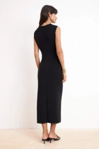 TRENDYOLMİLLA Black bodycon Dog collar Sleeveless Flexible Knitting Dress - Image 4