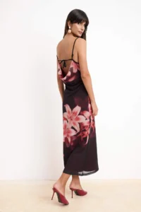 TRENDYOLMİLLA Multicolored Floral Fish Sleeveless Strapless Thin Sleeveless Sleeveless Tulle Knitting Dress