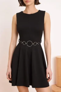 TRENDYOLMİLLA Black Sleeveless Arched Soft Touch Knitting Dress - Image 3