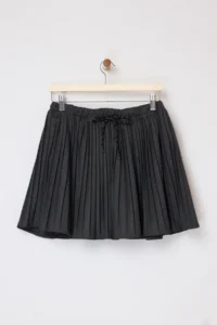 TRENDYOLMiLLA Anthracite pleated polyviscone Weaving Mini Skirt - Image 4