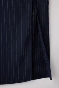 TRENDYOLMiLLA Navy Blue Striped Weaving slit LONG Pencil Skirt - Image 6