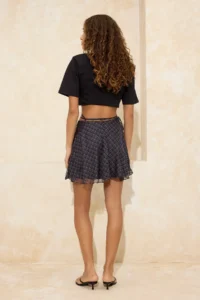 TRENDYOLMiLLA Multicolored Checkered Siphon Lined Mini flared Skirt - Image 4