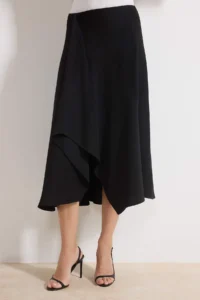 TRENDYOLMİLLA Black skater Regular Waist interlock Knitting Skirt - Image 3