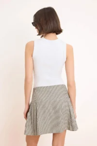 TRENDYOLMiLLA Checkered Battery Detailed Weaving Mini Skirt - Image 4