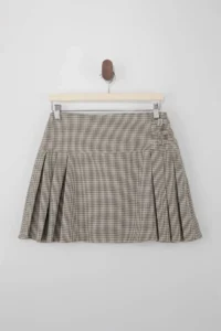 TRENDYOLMiLLA Checkered Battery Detailed Weaving Mini Skirt - Image 5
