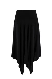 TRENDYOLMiLLA Black 100% Viscose Asymmetric Midi Skirt - Image 7