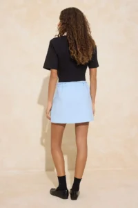 TRENDYOLMiLLA Light Blue Inside OF shorts Mini Weaving Shorts Skirt - Image 4