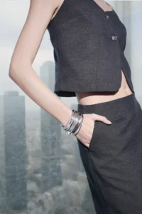 TRENDYOLMiLLA Limited Edition Anthracite Arkadan slit Weaving Midi Pencil Skirt - Image 3