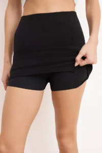 TRENDYOLMİLLA Black A-Kesim/Life Form Regular Waist interlock Knitting Skirt - Image 3