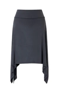 TRENDYOLMİLLA Anthracite Striped Soft Knitting Skirt