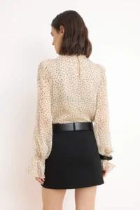 TRENDYOLMİLLA Black A-Kesim/Life Form Arched Regular Waist interlock Knitting Skirt - Image 4