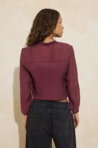 TRENDYOLMİLLA Plum Shirt - Image 4